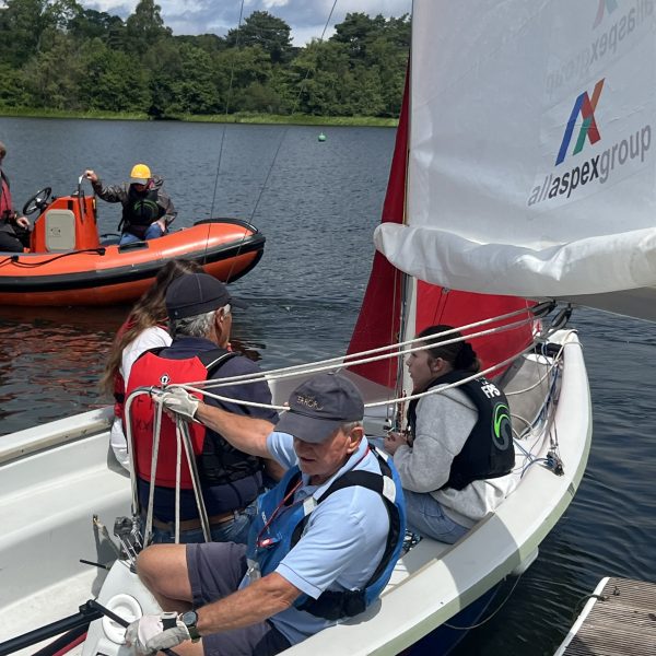 Young Carers enjoy sailing at Frensham