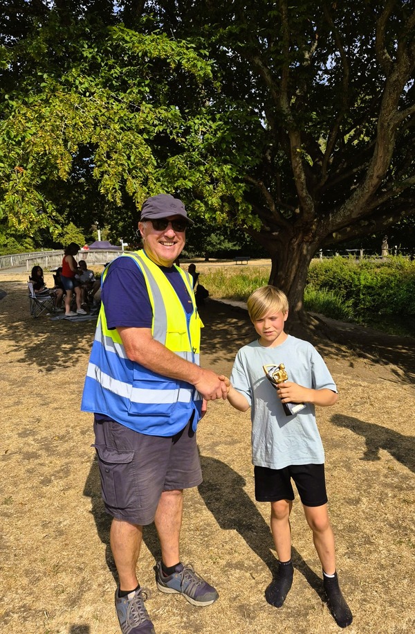 Peter and Theo, winner of rugby competition
